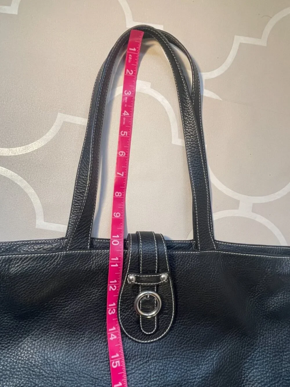 Furla Large Italian Leather Tote Bag Made in Italy Shoulder Work Laptop Bag